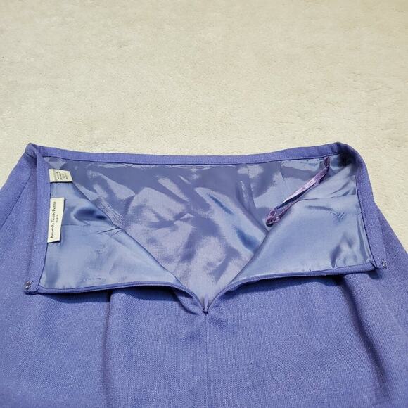 VTG Amanda Smith Petite Purple Work Suit‎ Blazer Jacket Peplum Blouse Skirt 10P - Picture 16 of 16